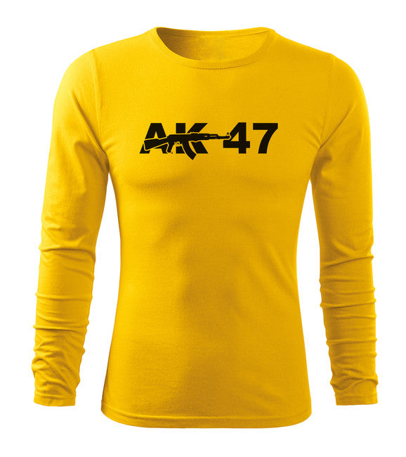 DRAGOWA Fit-T tricou cu mânecă lungă AK-47 160 g/m², galben