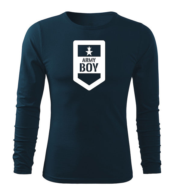 DRAGOWA Fit-T tricou cu mânecă lungă army boy 160 g/m², bleumarin