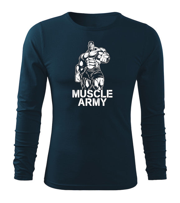 DRAGOWA Fit-T tricou cu mânecă lungă muscle, army man