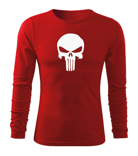 DRAGOWA Fit-T tricou cu mânecă lungă Punisher 160 g/m², roșu