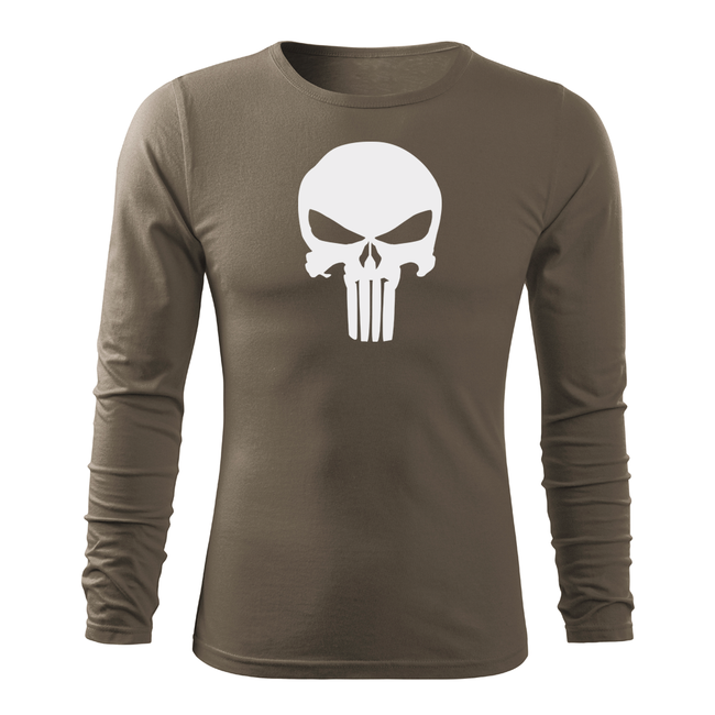 DRAGOWA Fit-T tricou cu mânecă lungă Punisher 160 g/m², oliv