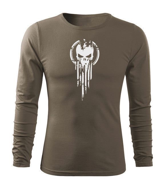 DRAGOWA Fit-T tricou cu mânecă lungă, skull