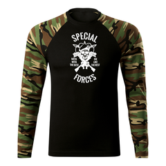 DRAGOWA Fit-T tricou cu mânecă lungă special forces 160 g/m², woodland