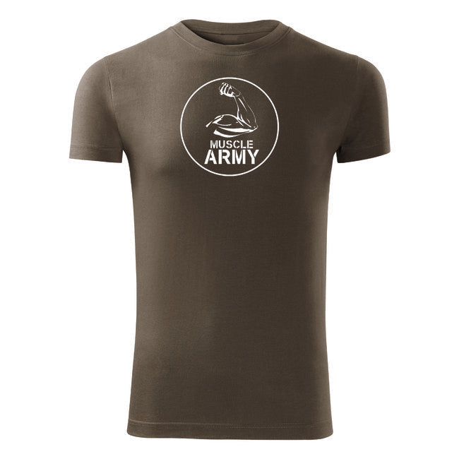 DRAGOWA tricou muscle army fitness biceps 180 g/m², oliv
