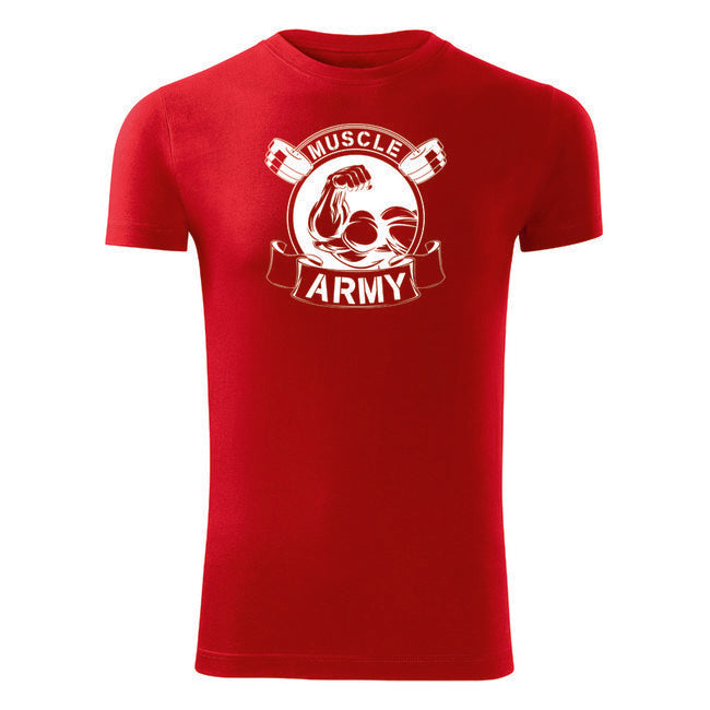 DRAGOWA muscle army fitness tricou original 180 g/m², roșu
