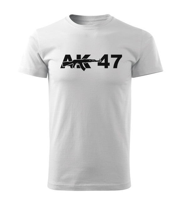 DRAGOWA AK-47 tricou scurt 160 g/m², alb