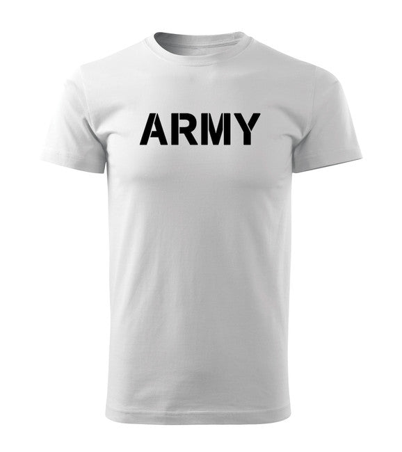 DRAGOWA tricou cu mânecă scurtă army 160 g/m², alb