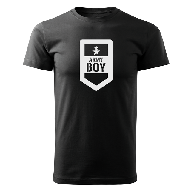 DRAGOWA tricou scurt army boy 160g/m2, negru