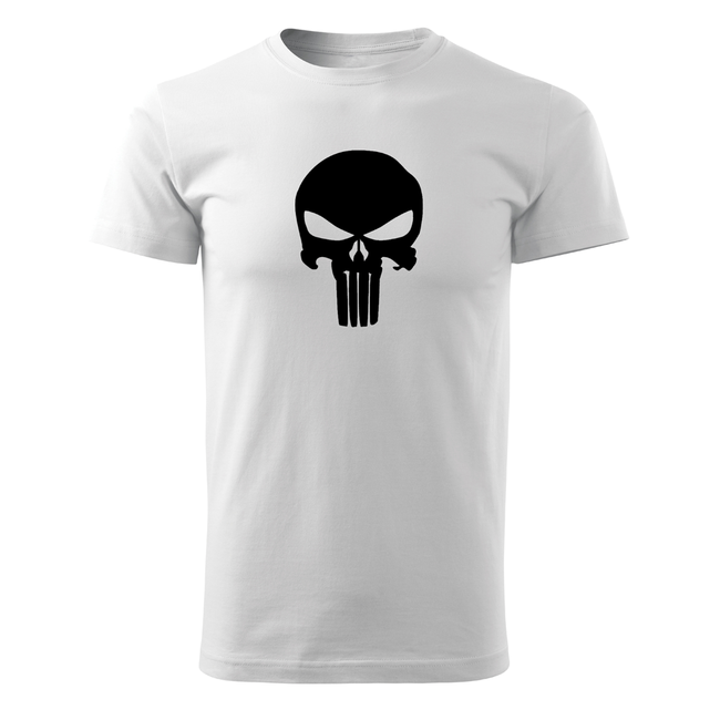 DRAGOWA Punisher tricou scurt 160g/m2, alb