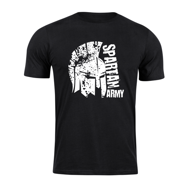 DRAGOWA tricou cu mânecă scurtă Spartan army León 160 g/m², negru