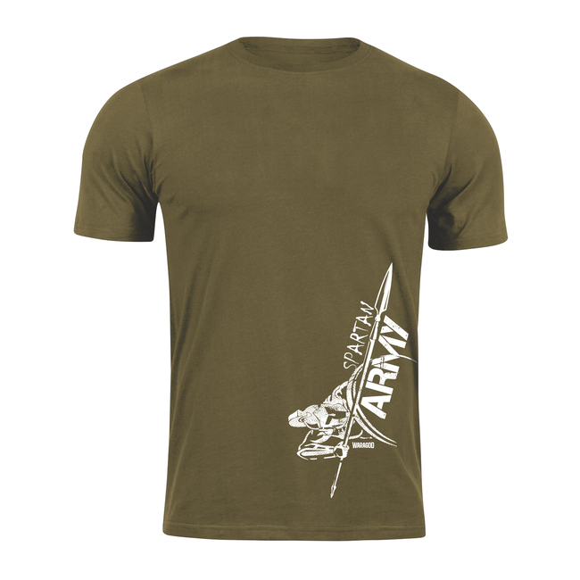 DRAGOWA tricou cu mânecă scurtă Spartan army Myles 160 g/m², verde oliv