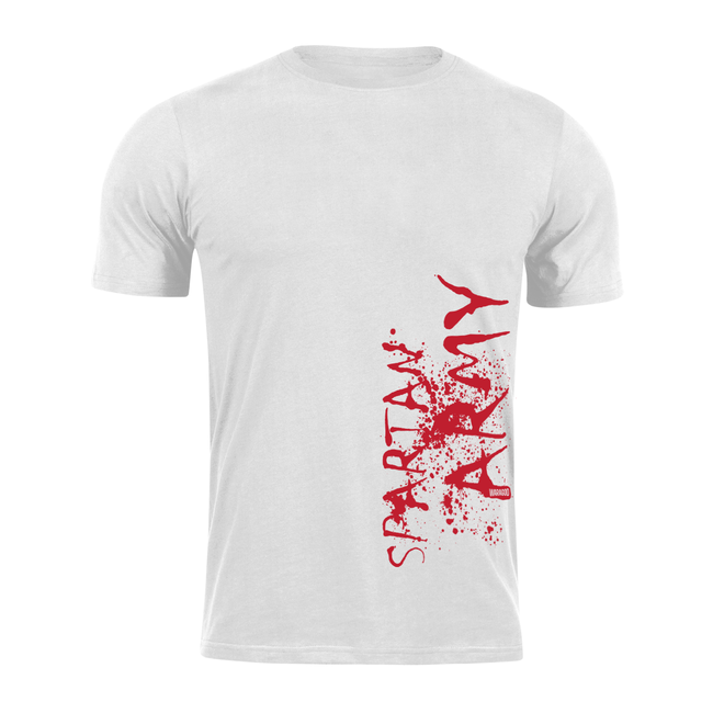 DRAGOWA tricou scurt spartan army WAR 160 g/m², alb