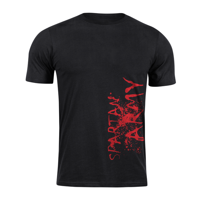 DRAGOWA Spartan Army tricou scurt RedWAR 160 g/m², negru