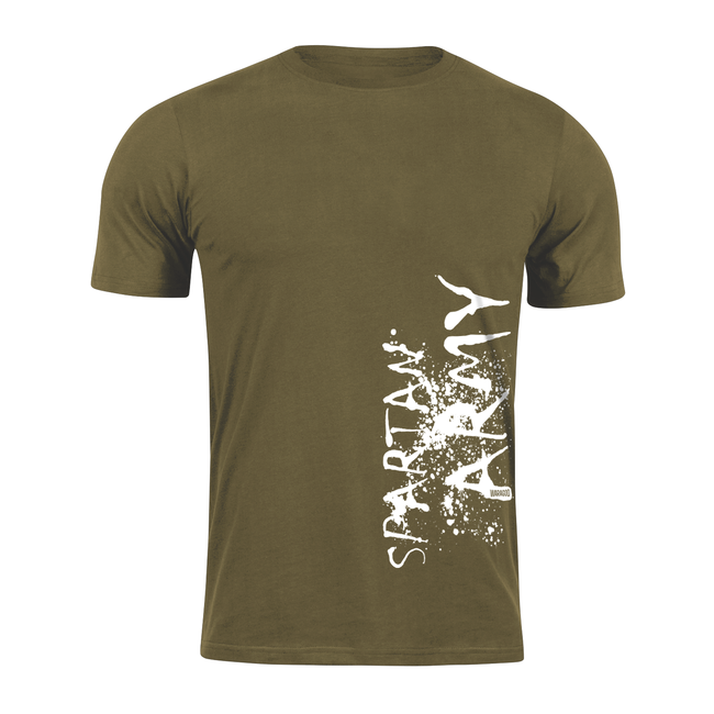 DRAGOWA tricou cu mânecă scurtă Spartan army War 160 g/m², verde oliv