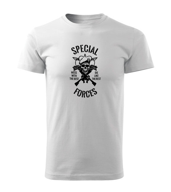 DRAGOWA tricou cu mânecă scurtă special forces 160 g/m², alb
