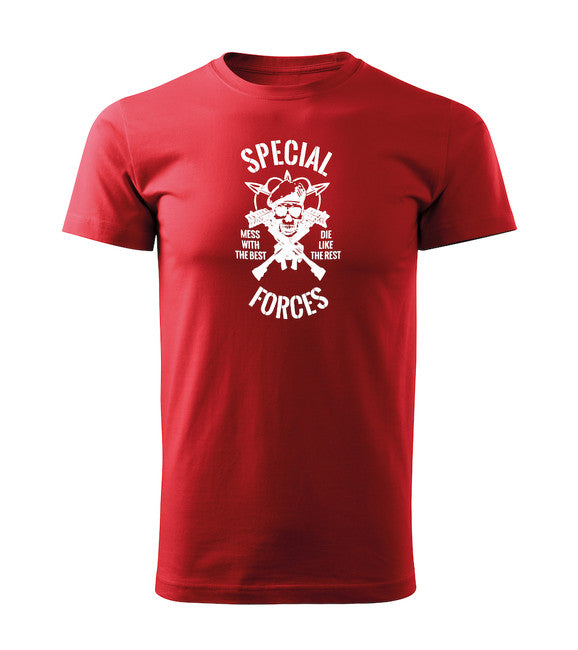 DRAGOWA tricou cu mânecă scurtă special forces 160 g/m², roșu