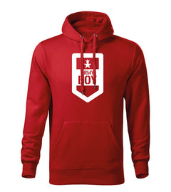 DRAGOWA hanorac bărbătesc cu glugă army boy 320 g/m², roșu