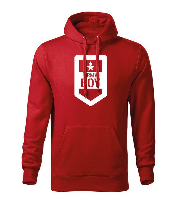 DRAGOWA hanorac bărbătesc cu glugă army boy 320 g/m², roșu