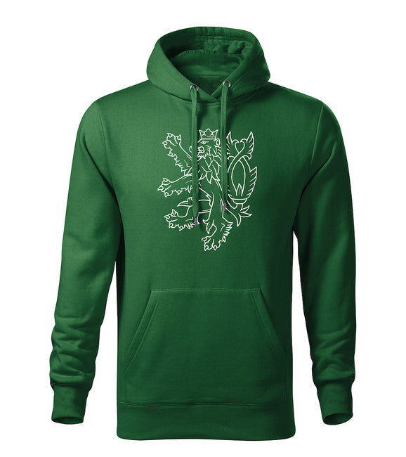 DRAGOWA hanorac bărbătesc cu glugă leu ceh 320 g/m², verde