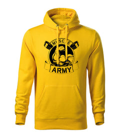 DRAGOWA hanorac bărbătesc cu glugă muscle army original 320 g/m², galben