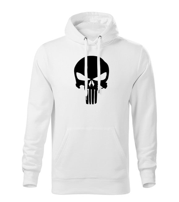 DRAGOWA hanorac bărbătesc cu glugă Punisher 320 g/m², alb
