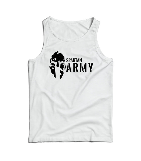 DRAGOWA Spartan Army maiou pentru bărbați 160g/m2, alb