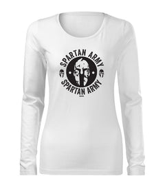 DRAGOWA Slim tricou de damă cu mânecă lungă Archelaos 160 g/m², alb