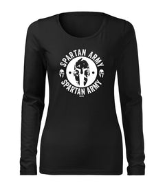 DRAGOWA Slim tricou de damă cu mânecă lungă Archelaos 160 g/m², negru
