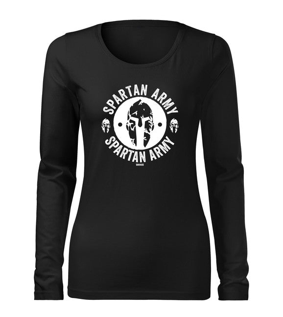 DRAGOWA Slim Archelaos tricou pentru femei cu mânecă lungă 160 g/m², negru