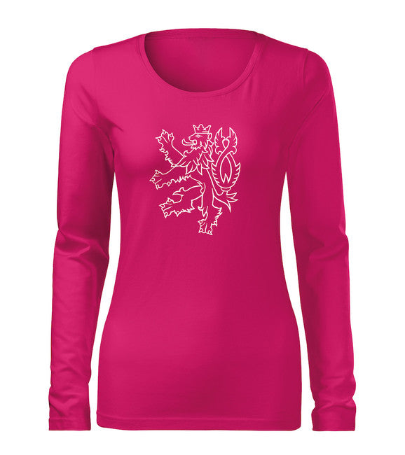 DRAGOWA Slim tricou pentru femei cu mânecă lungă, stema bulgară