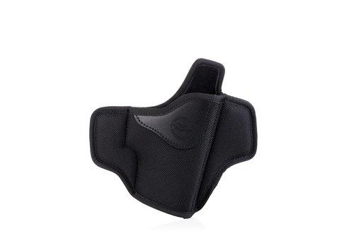 Falco Mayer OWB toc deschis din nailon pancake pentru curea compatibil cu pistolul Glock 19, negru, drept