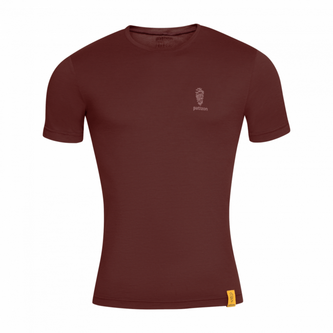 Patizon Chestnut tricou pentru bărbați cu mânecă scurtă din merino