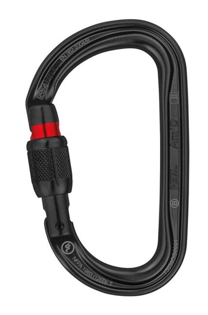 Petzl AMD carabinieră cu asigurare cu șurub Screw Lock, neagră