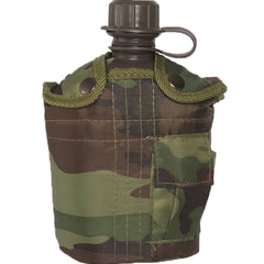 Mil-Tec US ploscă de teren 1l cu bol ALU, woodland