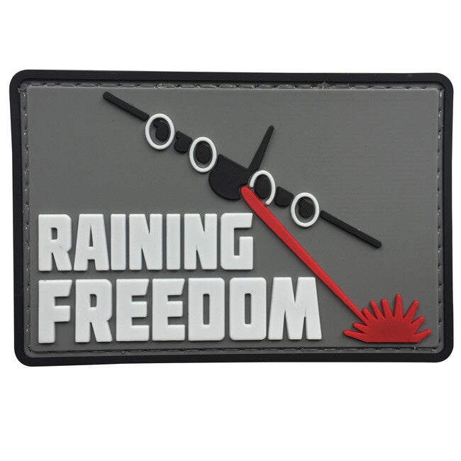 WARAGOD Raining Freedom emblemă PVC Patch, Red