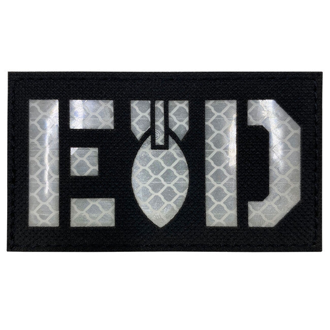 WARAGOD Reflective EOD emblemă Patch, neagră