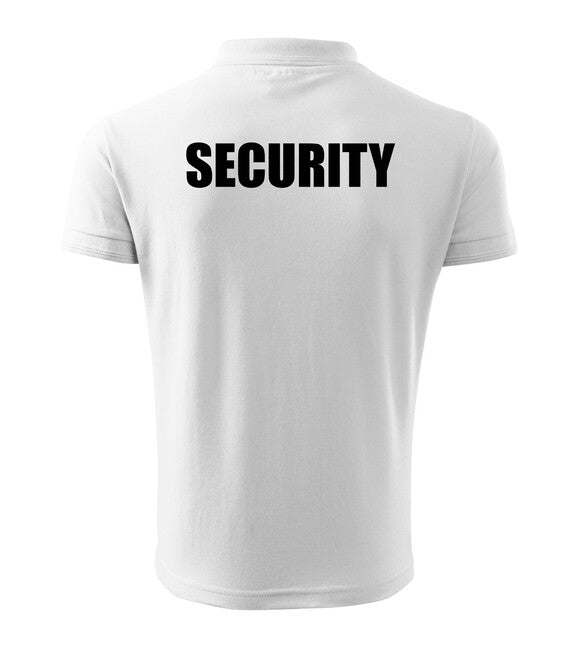 DRAGOWA SECURITY tricou polo, alb