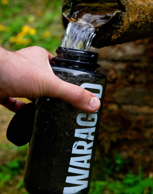 WARAGOD Sigyn sticlă sport lată din tritan 1000 ml, neagră