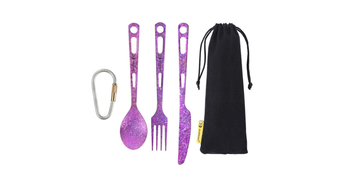 Silverant tacâmuri din titan, violet