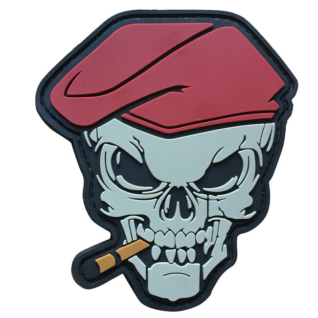WARAGOD Smoking Skull emblemă PVC Patch
