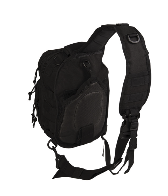 Mil-Tec Assault small rucsac cu o singură bretea, negru 10L