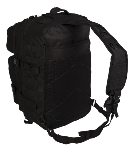 Mil-Tec Assault large rucsac cu o singură bretea, negru 29L