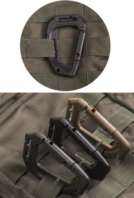 Mil-Tec MOLLE carabinieră din plastic tactică, neagră 2buc