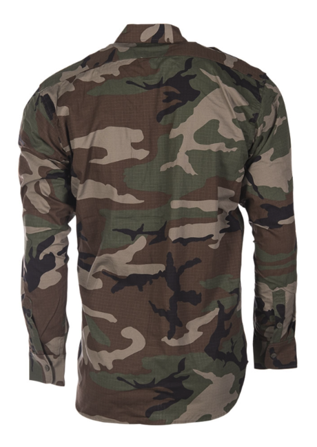 Mil-Tec Ripstop cămașă cu mânecă lungă, Woodland