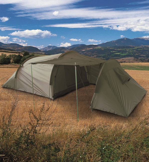 Mil-Tec cort cu vestibul pentru 3 persoane, oliv, 415 x 180 cm x 120 cm