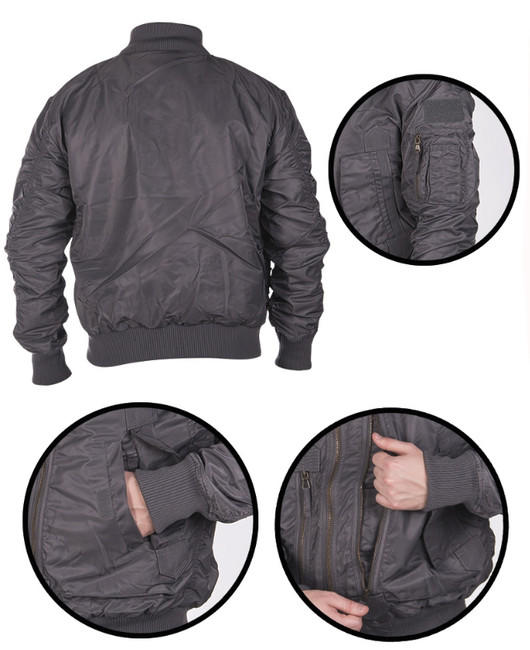 Mil-Tec US Tactical geacă pilot, gri