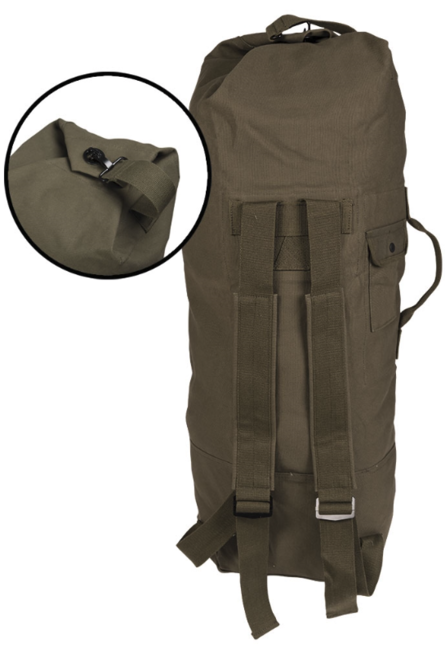 Mil-Tec US sac de marină cu doi curele 75l, oliv