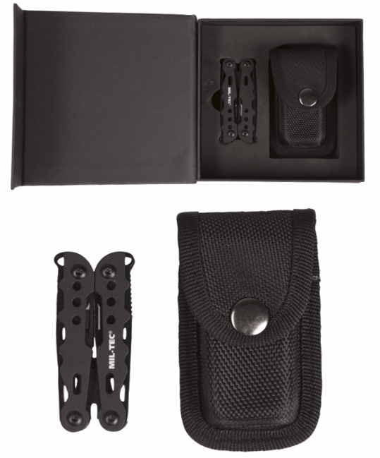 Mil-Tec multitool mic cu husă, negru