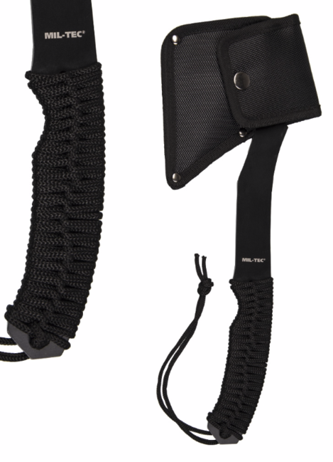 Mil-Tec Tactical topor paracord, negru, 36 cm