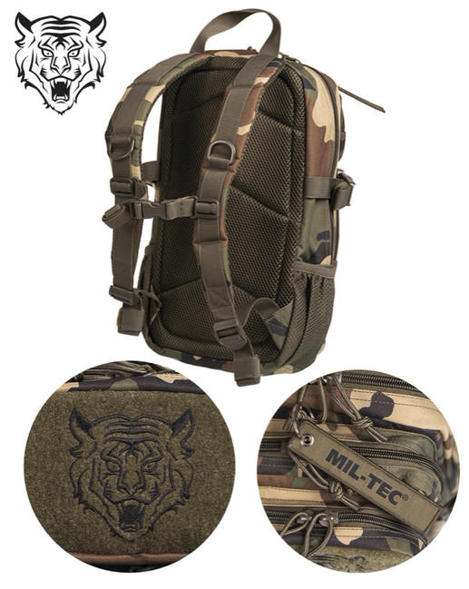 Mil-Tec US rucsac assault pentru copii woodland, 14L